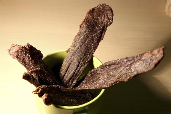 Biltong eller beef jerky