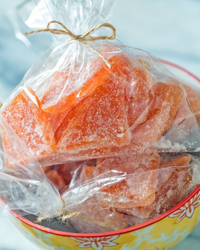 Coji de grapefruit confiate