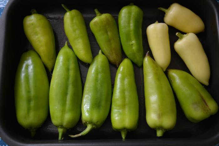 Frosset bakt paprika til vinteren