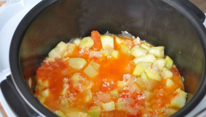 Enkel squashkaviar i en slow cooker